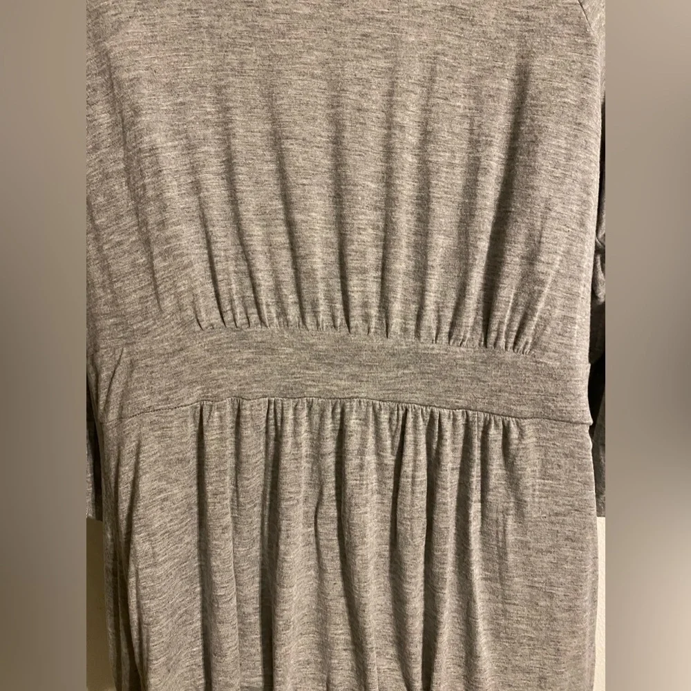 New Directions size L women’s long gray boho 3/4 sleeves light cardigan - Picture 3 of 7